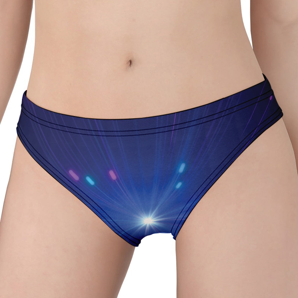 Pink And Teal Lights Speed Print Women's Panties