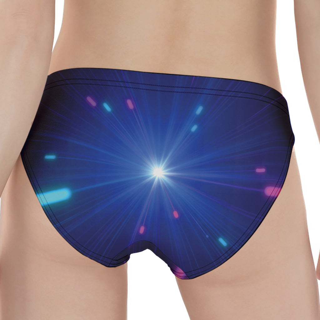 Pink And Teal Lights Speed Print Women's Panties