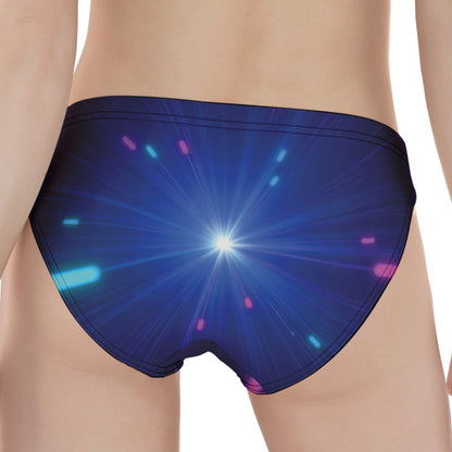 Pink And Teal Lights Speed Print Women's Panties