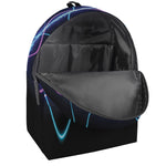 Pink And Teal Sound Wave Print Backpack