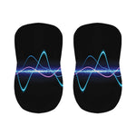 Pink And Teal Sound Wave Print Bar Stool Covers