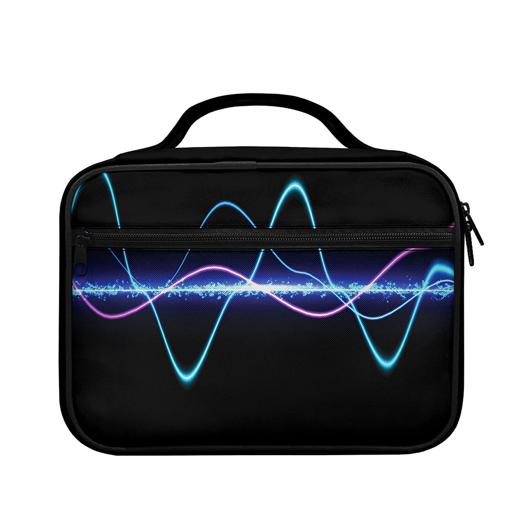 Pink And Teal Sound Wave Print Briefcase Bible Bag