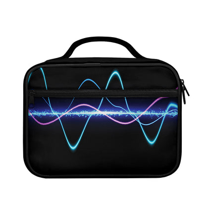 Pink And Teal Sound Wave Print Briefcase Bible Bag