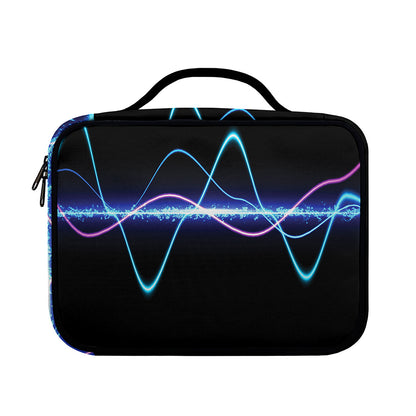 Pink And Teal Sound Wave Print Briefcase Bible Bag
