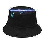 Pink And Teal Sound Wave Print Bucket Hat