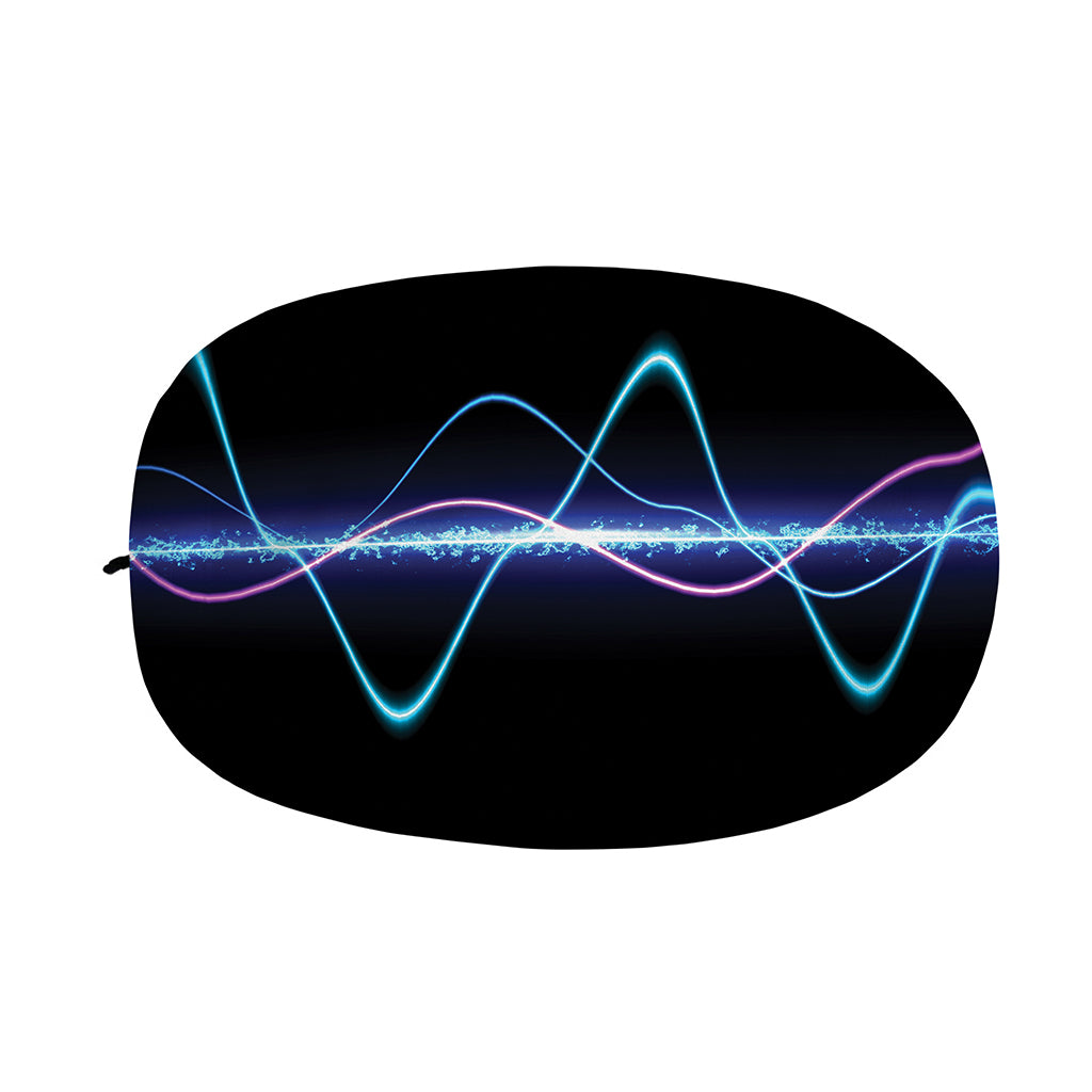 Pink And Teal Sound Wave Print Car Side Mirror Covers