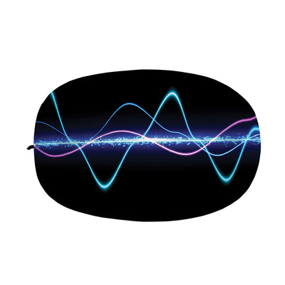 Pink And Teal Sound Wave Print Car Side Mirror Covers