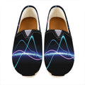 Pink And Teal Sound Wave Print Casual Shoes