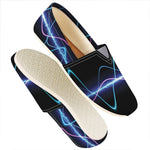 Pink And Teal Sound Wave Print Casual Shoes