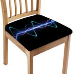 Pink And Teal Sound Wave Print Chair Cushion Cover