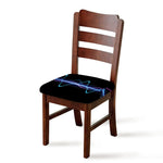 Pink And Teal Sound Wave Print Chair Cushion Cover