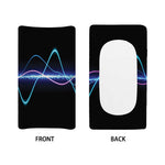 Pink And Teal Sound Wave Print Changing Pad Cover
