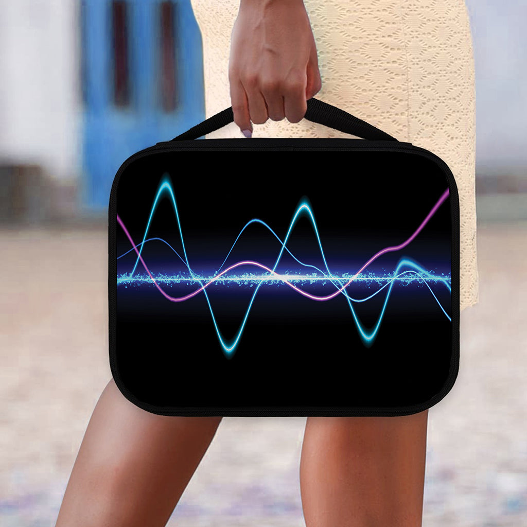 Pink And Teal Sound Wave Print Classic Bible Case
