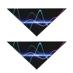 Pink And Teal Sound Wave Print Dog Bandana