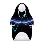 Pink And Teal Sound Wave Print Dog Zip Up Hoodie