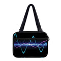 Pink And Teal Sound Wave Print Double Strap Bible Bag