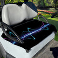 Pink And Teal Sound Wave Print Golf Cart Seat Cover