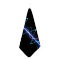 Pink And Teal Sound Wave Print Hand Towel