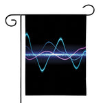 Pink And Teal Sound Wave Print House Flag
