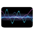 Pink And Teal Sound Wave Print Indoor Door Mat