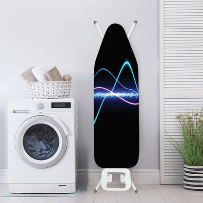 Pink And Teal Sound Wave Print Ironing Board Cover