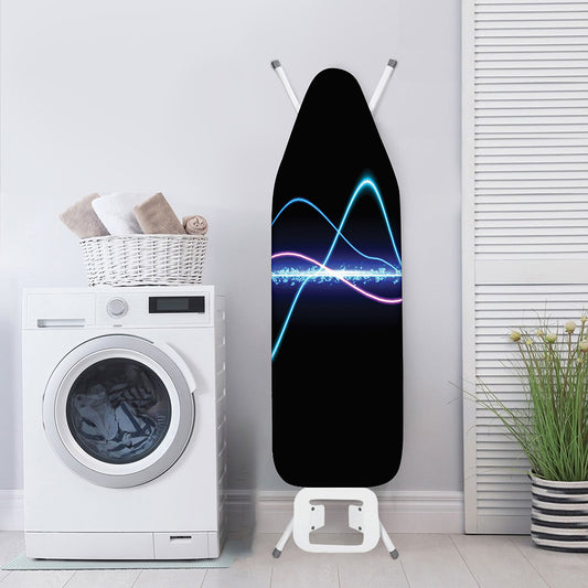 Pink And Teal Sound Wave Print Ironing Board Cover