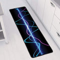 Pink And Teal Sound Wave Print Long Kitchen Mat