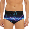 Pink And Teal Sound Wave Print Men's Triangle Swim Briefs