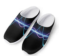 Pink And Teal Sound Wave Print Mesh Casual Shoes