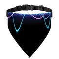 Pink And Teal Sound Wave Print Over The Collar Dog Bandana