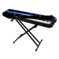 Pink And Teal Sound Wave Print Piano Keyboard Cover