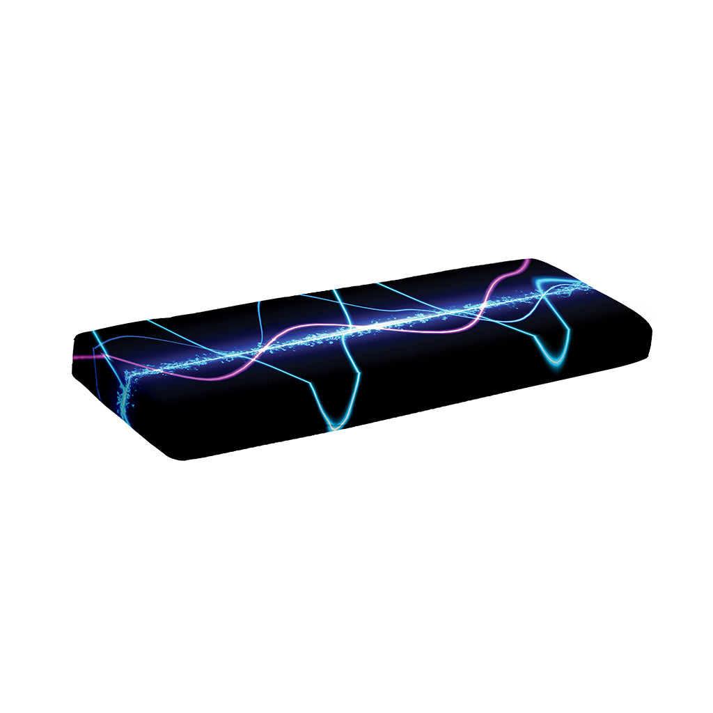 Pink And Teal Sound Wave Print Piano Keyboard Cover