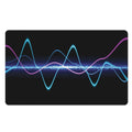 Pink And Teal Sound Wave Print Polyester Doormat