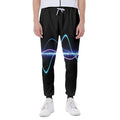 Pink And Teal Sound Wave Print Joggers