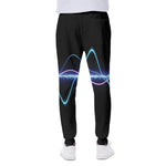Pink And Teal Sound Wave Print Scuba Joggers