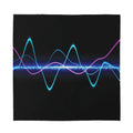Pink And Teal Sound Wave Print Silk Bandana