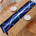 Pink And Teal Sound Wave Print Table Runner