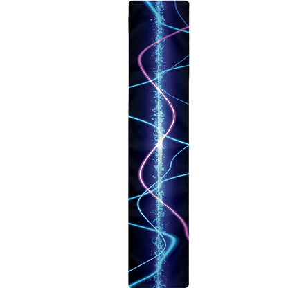 Pink And Teal Sound Wave Print Table Runner