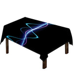 Pink And Teal Sound Wave Print Tablecloth