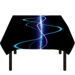 Pink And Teal Sound Wave Print Tablecloth