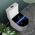 Pink And Teal Sound Wave Print Toilet Lid Cover