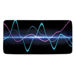 Pink And Teal Sound Wave Print Towel