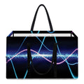 Pink And Teal Sound Wave Print Utility Tote Bag