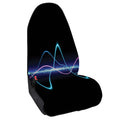 Pink And Teal Sound Wave Print Waterproof Car Seat Cover