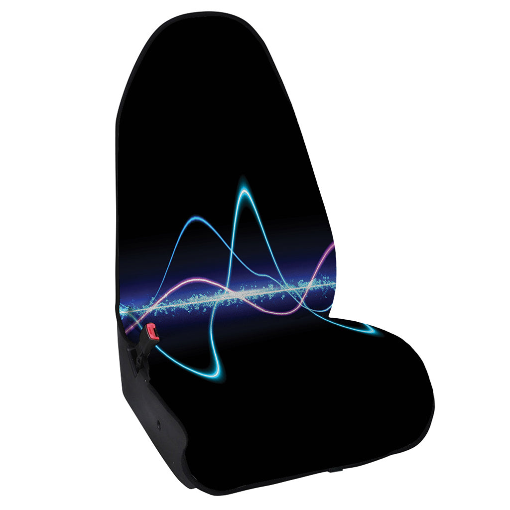 Pink And Teal Sound Wave Print Waterproof Car Seat Cover