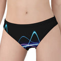 Pink And Teal Sound Wave Print Women's Panties