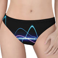 Pink And Teal Sound Wave Print Women's Thong