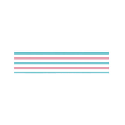 Pink And Teal Striped Pattern Print Bed Runner