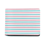 Pink And Teal Striped Pattern Print Bifold Wallet