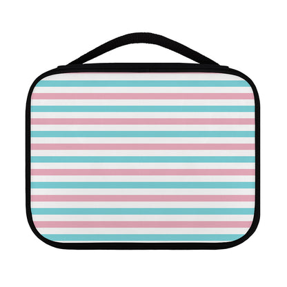 Pink And Teal Striped Pattern Print Classic Bible Case